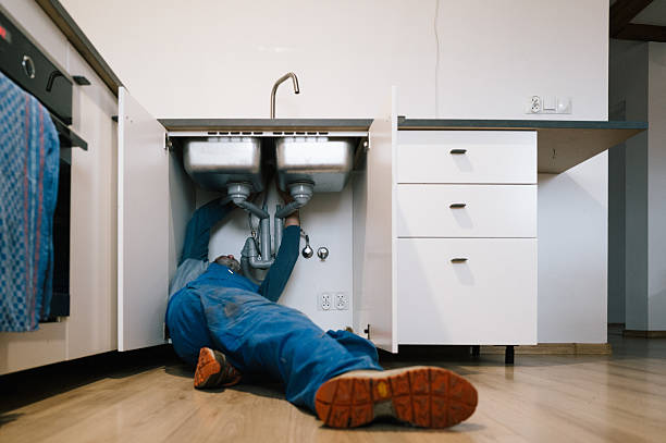Professional Emergency Plumber technician working in Woodleaf, NC